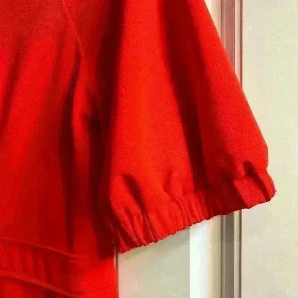 NWOT Maggy London red crepe puff sleeve dress - Picture 7 of 8